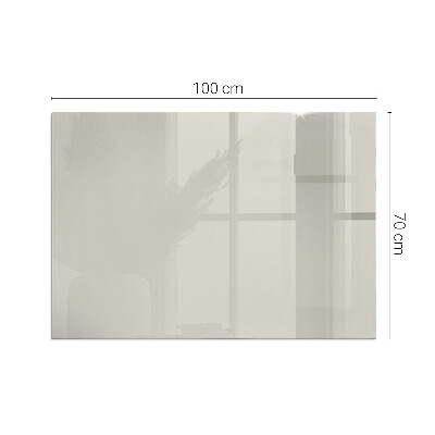 Plaque de sol en verre pour poêle rectangulaire Crème Color Light