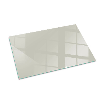 Plaque de sol en verre pour poêle rectangulaire Crème Color Light