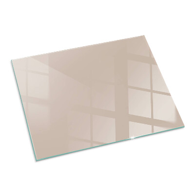 Plaque de sol en verre pour poêle rectangulaire Couleur marron clair