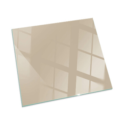 Plaque de sol en verre pour poêle rectangulaire Couleur Beige