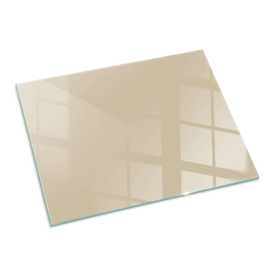 Plaque de sol en verre pour poêle rectangulaire Couleur Beige