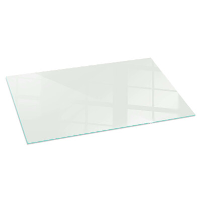 Plaque de sol en verre pour poêle rectangulaire Couleur Ivoire