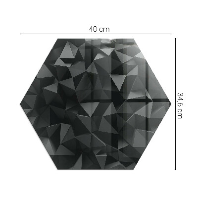 Verre sous poêle à bois hexagonale Géométrie en trois dimensions