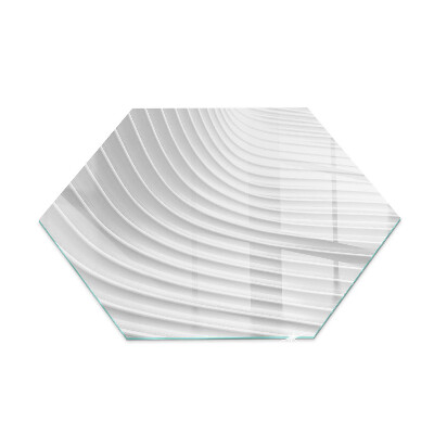 Plaque de sol en verre pour poêle hexagonale Vagues de formes subtiles