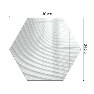 Plaque de sol en verre pour poêle hexagonale Vagues de formes subtiles