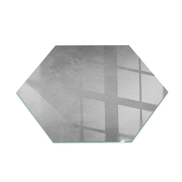 Plaque de sol en verre pour poêle hexagonale Structure en béton avec effet