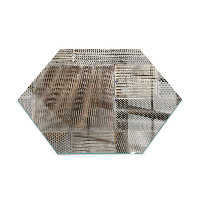 Verre sous poêle à bois hexagonale Motif en acier perforé