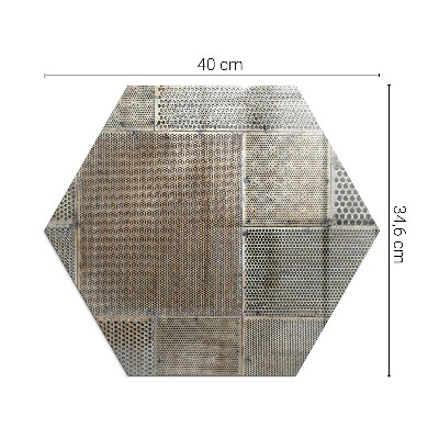 Verre sous poêle à bois hexagonale Motif en acier perforé