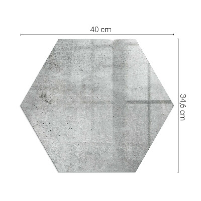 Plaque de verre pour cheminée hexagonale motif en béton brut