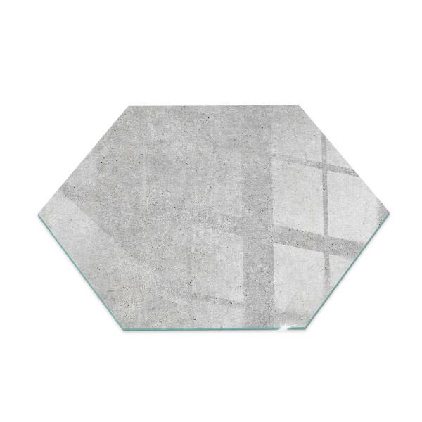 Plaque verre pour poêle hexagonale Texture de béton dans un style brut