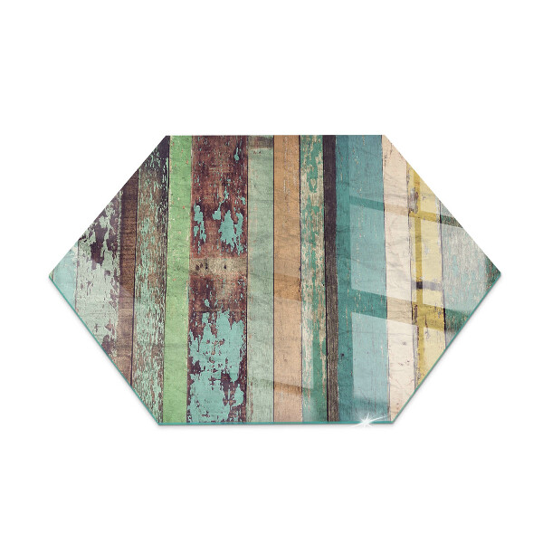 Plaque verre pour poêle hexagonale Couleurs du tableau dans différentes tonalités