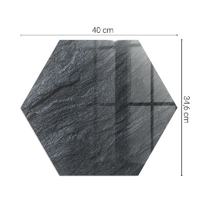 Plaque de sol en verre pour poêle hexagonale Modèle de structure rocheuse