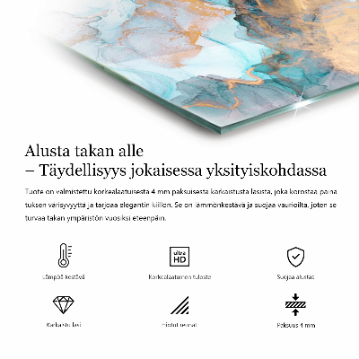 Verre sous poêle à bois hexagonale Boîte à cadre en bois