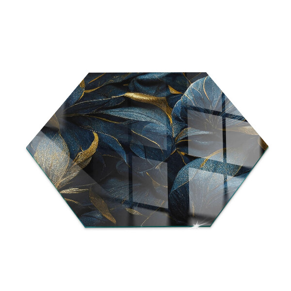 Verre sous poêle à bois hexagonale Feuilles élégantes dans la structure