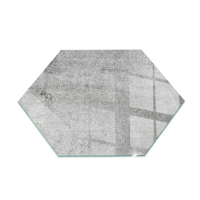 Verre sous poêle à bois hexagonale Béton brut dans un style minimaliste