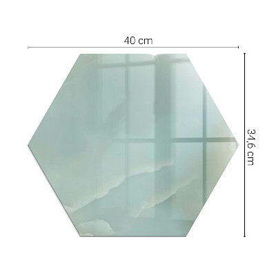 Plaque de verre pour cheminée hexagonale Motif marbré aux tons subtils