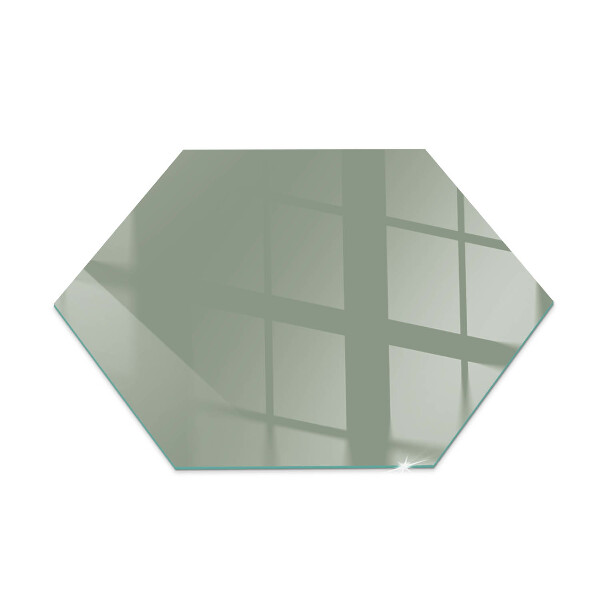 Plaque verre pour poêle hexagonale couleur gris-vert