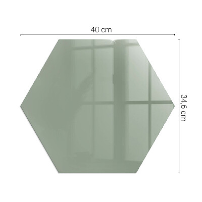 Plaque verre pour poêle hexagonale couleur gris-vert