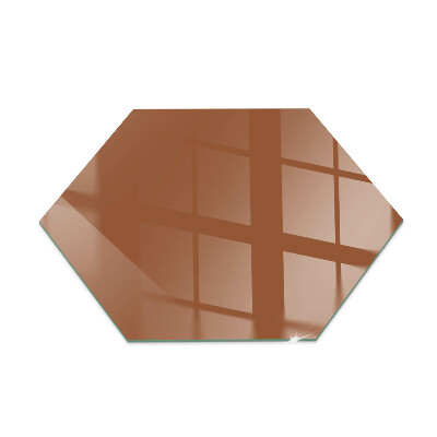 Verre sous poêle à bois hexagonale Couleur marron