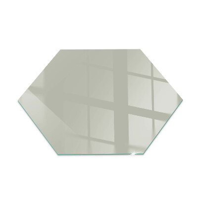 Verre sous poêle à bois hexagonale Couleur gris-vert
