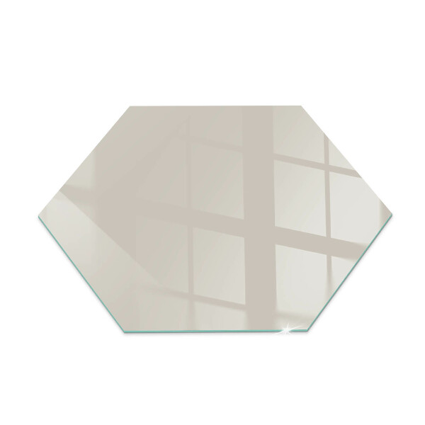 Plaque de sol en verre pour poêle hexagonale Couleur crème claire