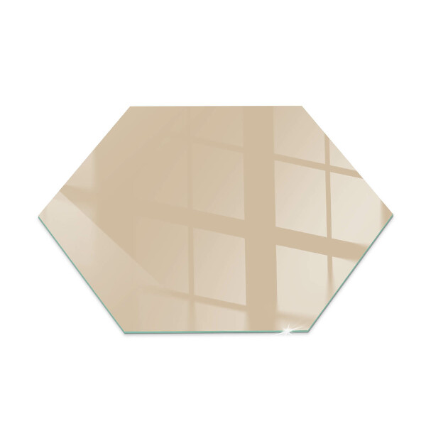 Plaque de sol en verre pour poêle hexagonale Couleur beige