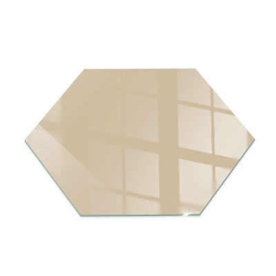 Plaque de sol en verre pour poêle hexagonale Couleur beige