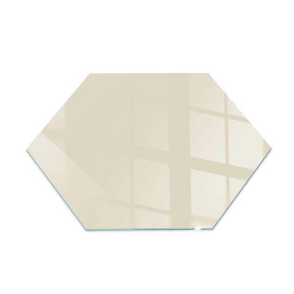Plaque de sol en verre pour poêle hexagonale Couleur beige