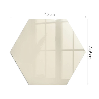 Plaque de sol en verre pour poêle hexagonale Couleur beige
