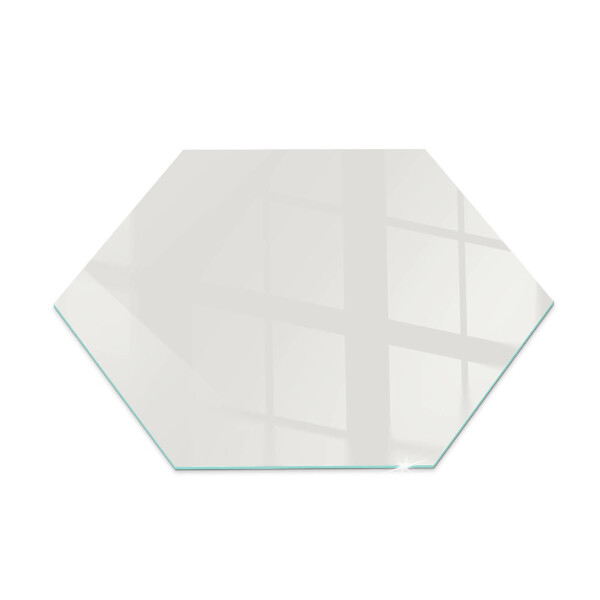 Plaque de verre pour cheminée hexagonale Couleur grise
