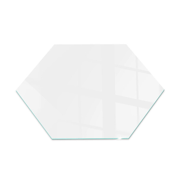 Verre sous poêle à bois hexagonale Couleur blanche