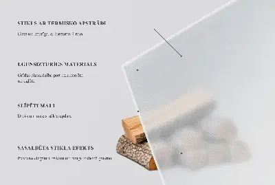 Verre sous poêle à bois de forme hexagonale et aspect semi transparent