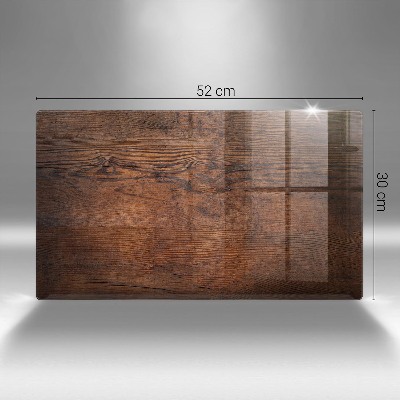 Dessous bougie Planche de bois foncé