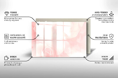 Dessous bougie Arrière-plan roses pastel