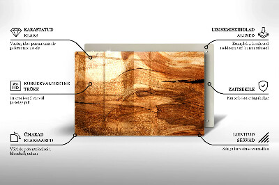 Dessous de bougie Texture de planche en bois