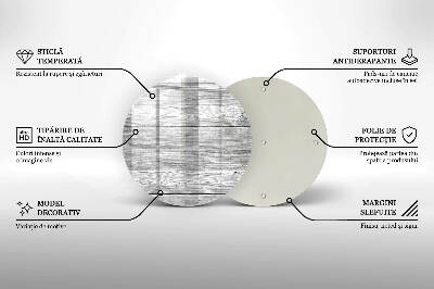 Dessous de bougie ronde Vieille planche de bois