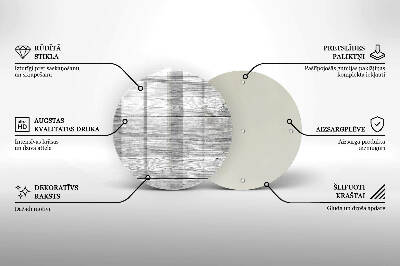 Dessous de bougie ronde Vieille planche de bois