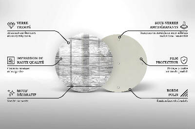 Dessous de bougie ronde Vieille planche de bois