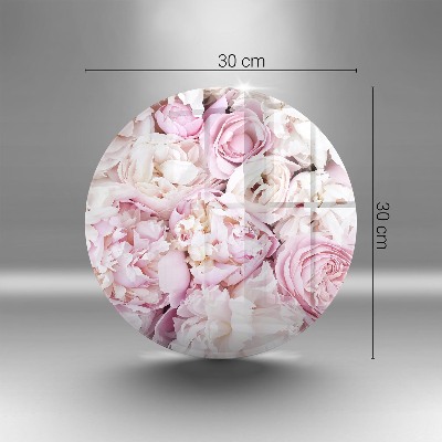 Dessous de bougie ronde Bouquet de pivoines