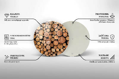 Dessous de bougie ronde Troncs d'arbre