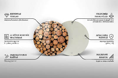 Dessous de bougie ronde Troncs d'arbre