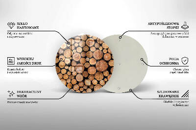 Dessous de bougie ronde Troncs d'arbre