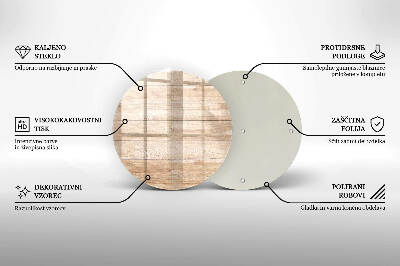 Dessous bougie ronde Planches de bois