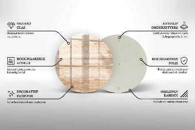 Dessous bougie ronde Planches de bois