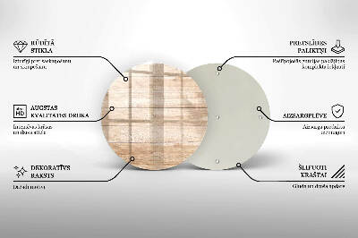 Dessous bougie ronde Planches de bois