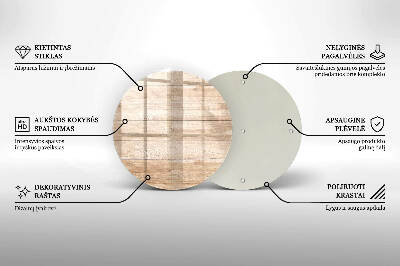 Dessous bougie ronde Planches de bois