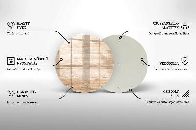 Dessous bougie ronde Planches de bois