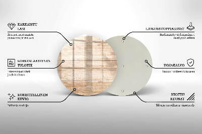 Dessous bougie ronde Planches de bois