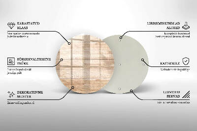 Dessous bougie ronde Planches de bois