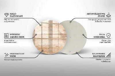 Dessous bougie ronde Planches de bois